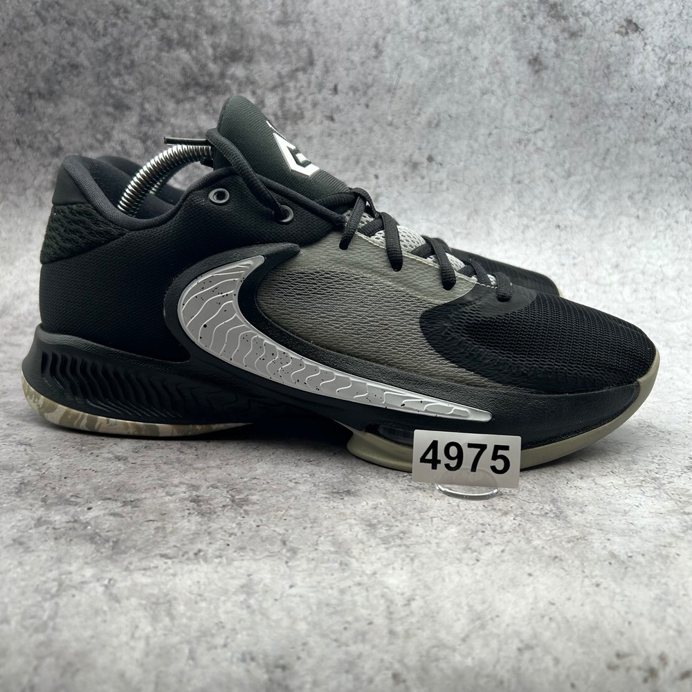 Nike Zoom Freak 4 Mens 9.5 Black Oreo Zeus Basketball Shoes DJ6149-001 Low